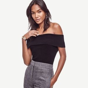 Ann Taylor sleeveless off the shoulder sweater